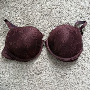 Victoria's Secret Lace Underwire Bra in Deep Brown
